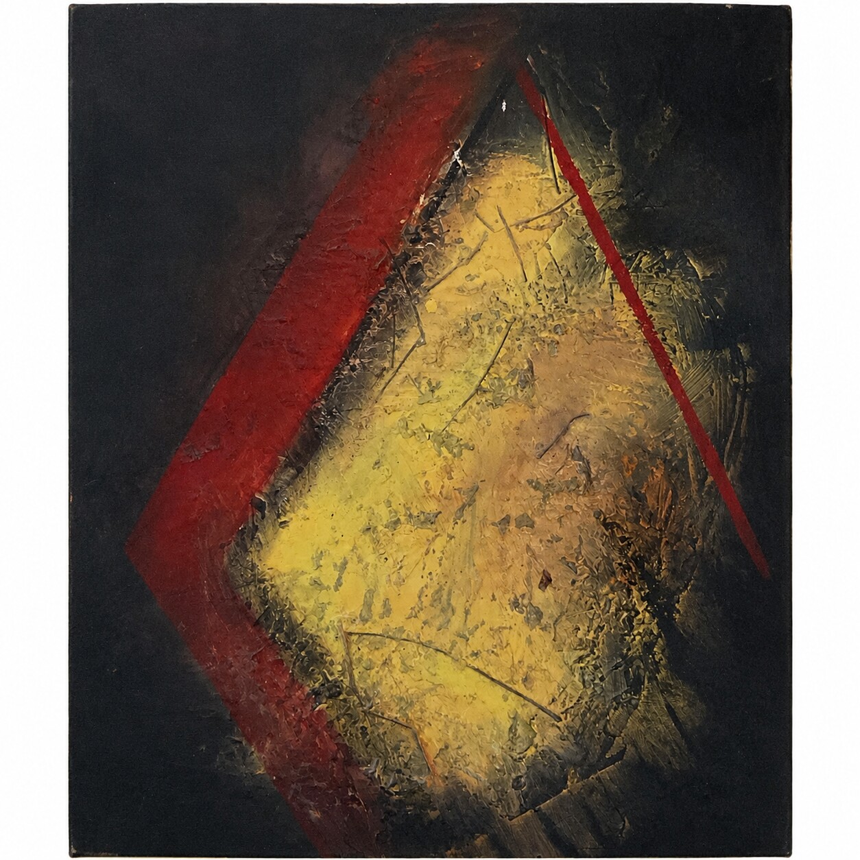The Shape of Crossing — mixed-media abstract by Jaqulin Joseph